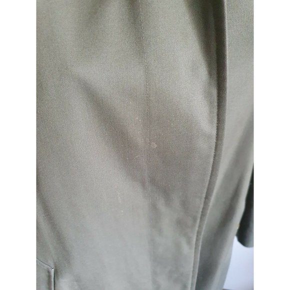 Authentic Vintage Burberrys green khaki long coat Size M cotton blend Burberry - Picture 4 of 8